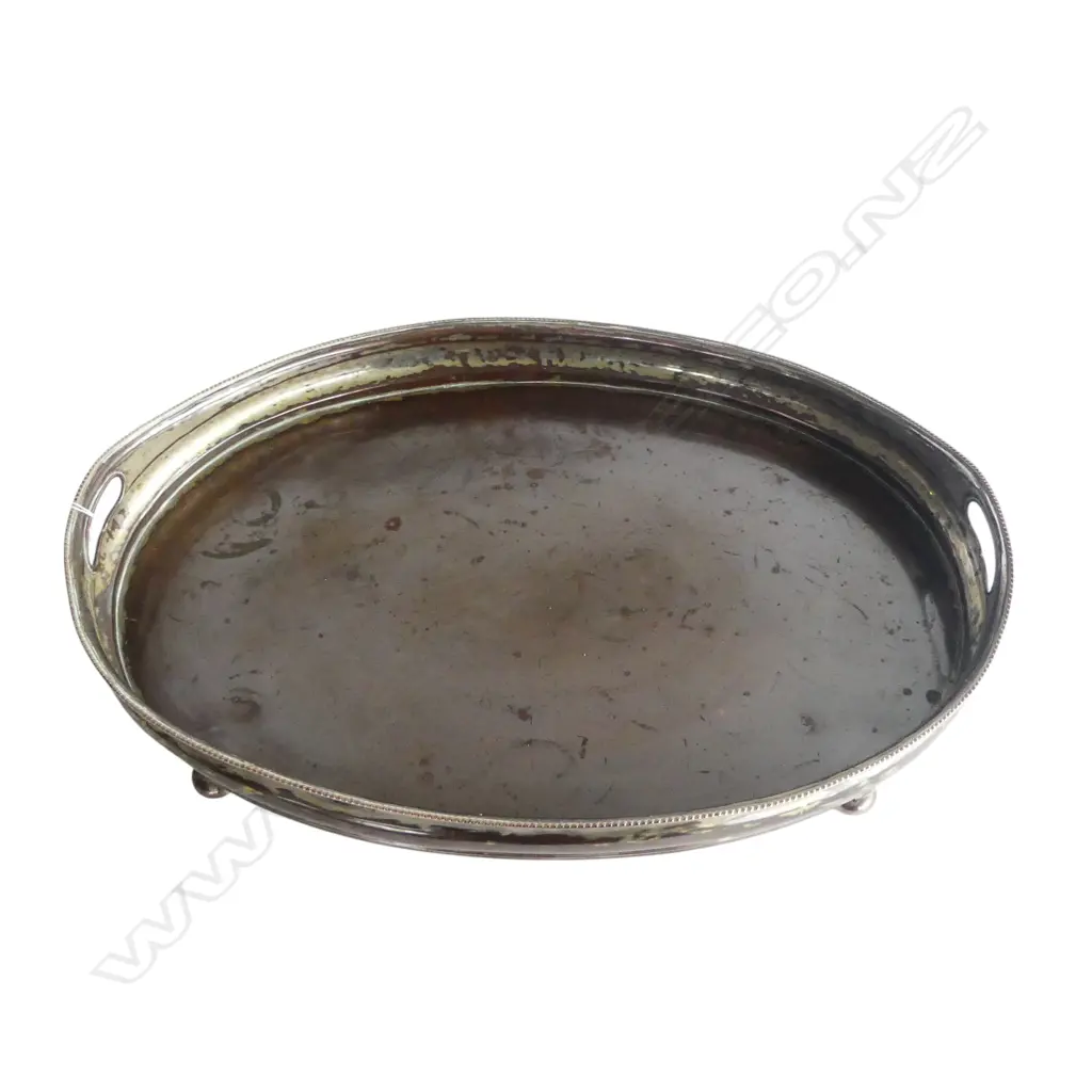 OLD SHEFFIELD PLATE OVAL BUTLERS TRAY 600x425mm Image 1++