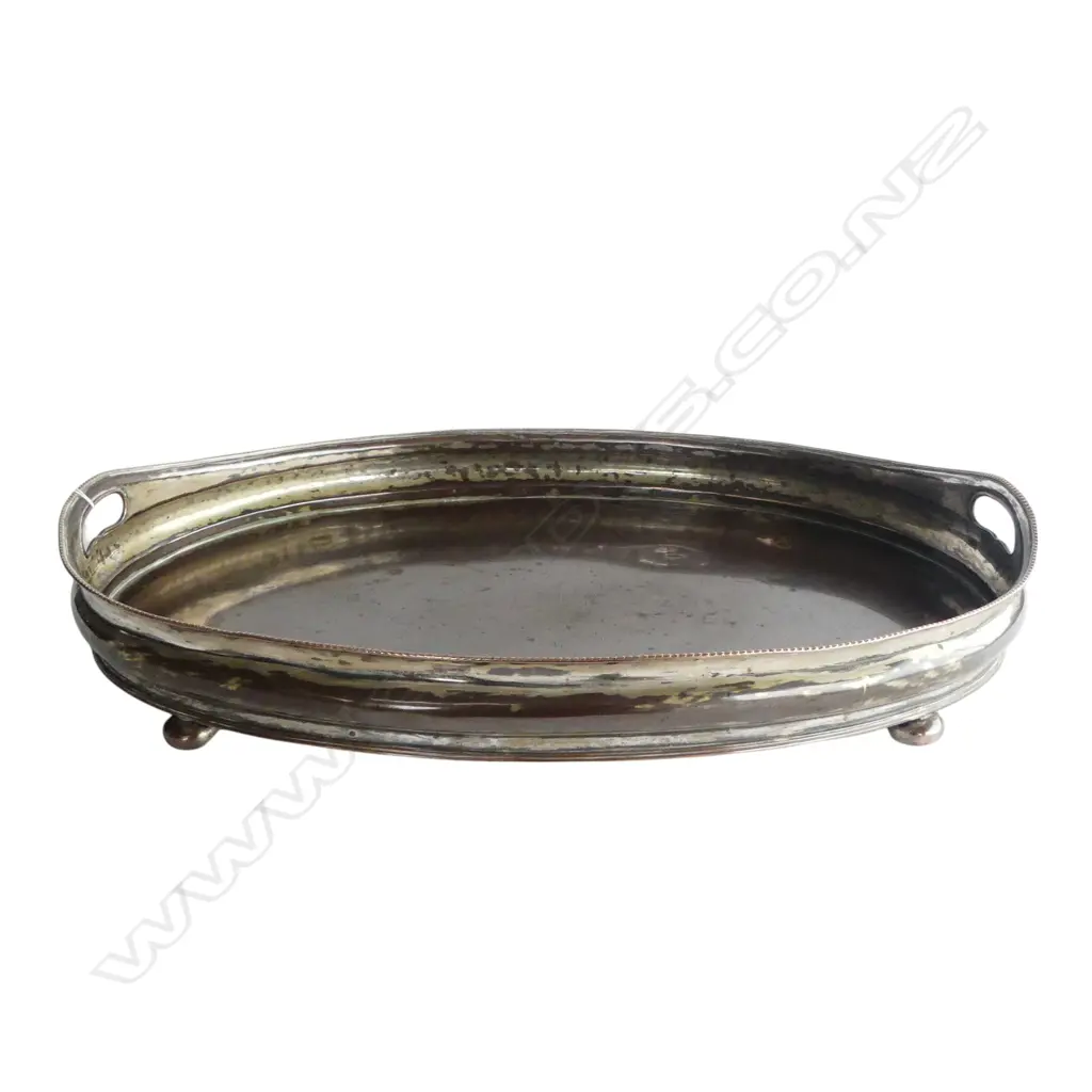OLD SHEFFIELD PLATE OVAL BUTLERS TRAY 600x425mm Image 1++