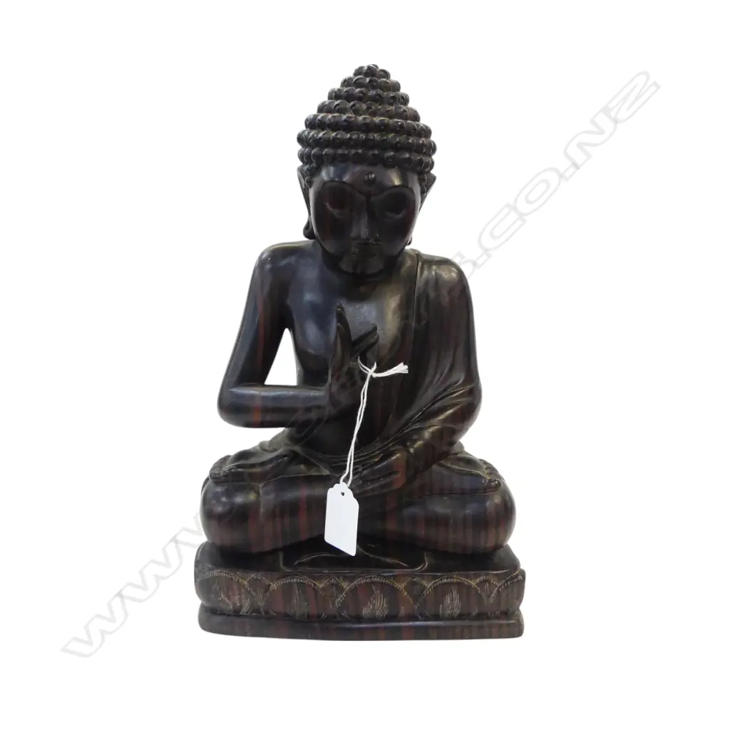 CARVED WOODEN BUDDHA H.300mm Image 1++
