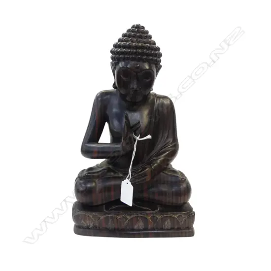 CARVED WOODEN BUDDHA H.300mm