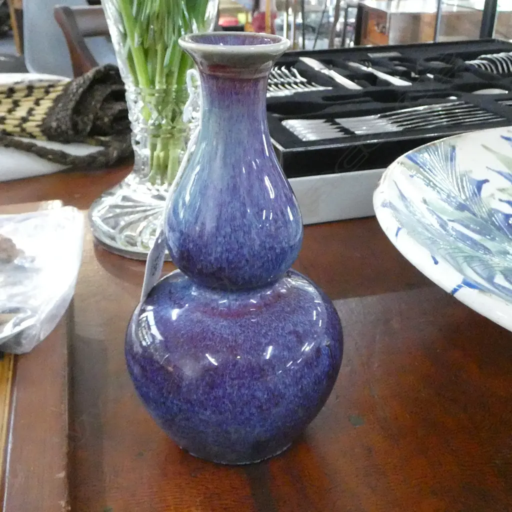 FLAMBE GLAZE DOUBLE GOURD VASE H.195mm Image 1++