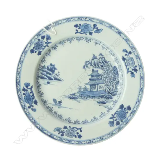 NANKING CARGO B/W PLATE 230mm small rim frits