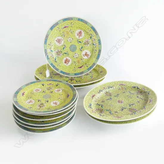 11 MATCHING CHINESE PLATES/DISHES