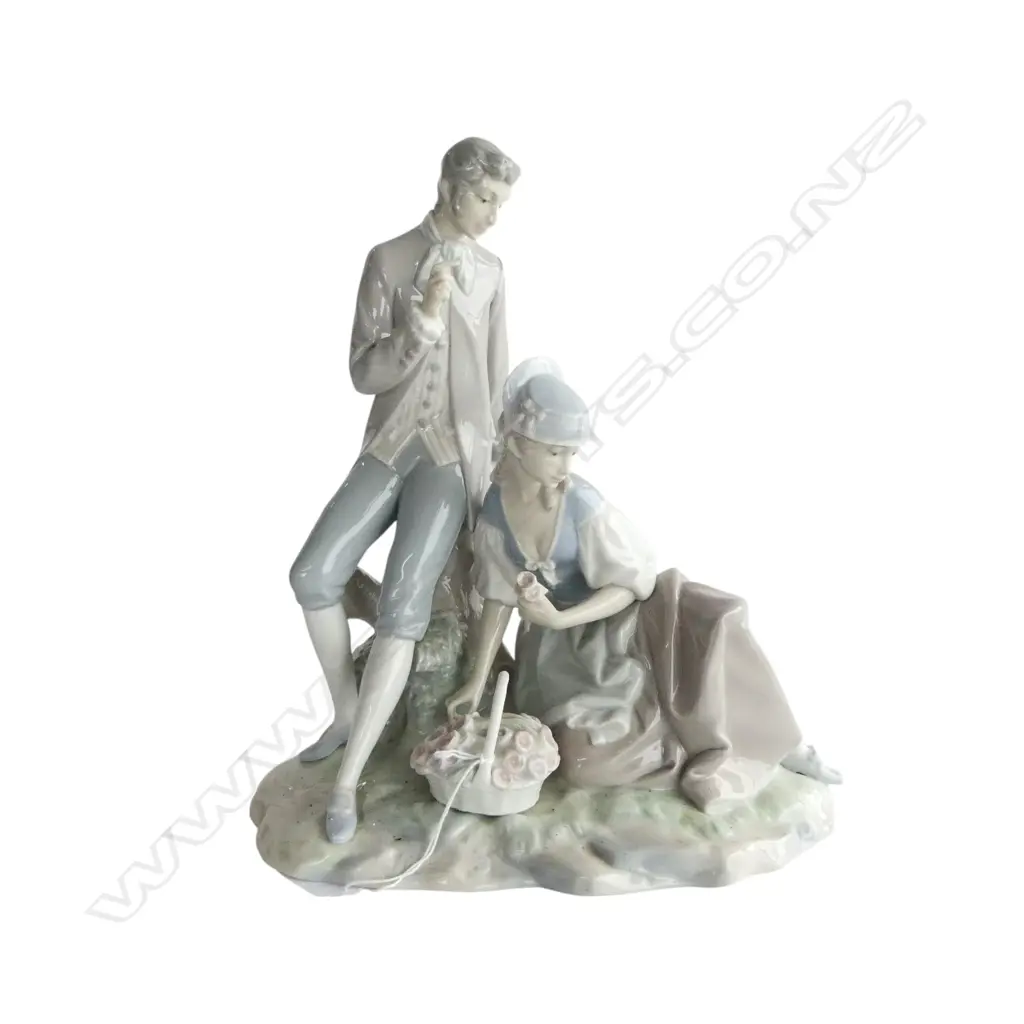 LLADRO #4669 'COUPLE PASTORAL' H.290mm Image 1++