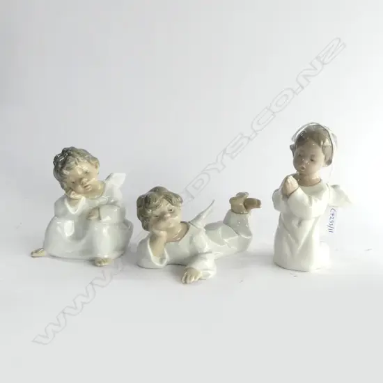 3 LLADRO ANGELS H.130mm