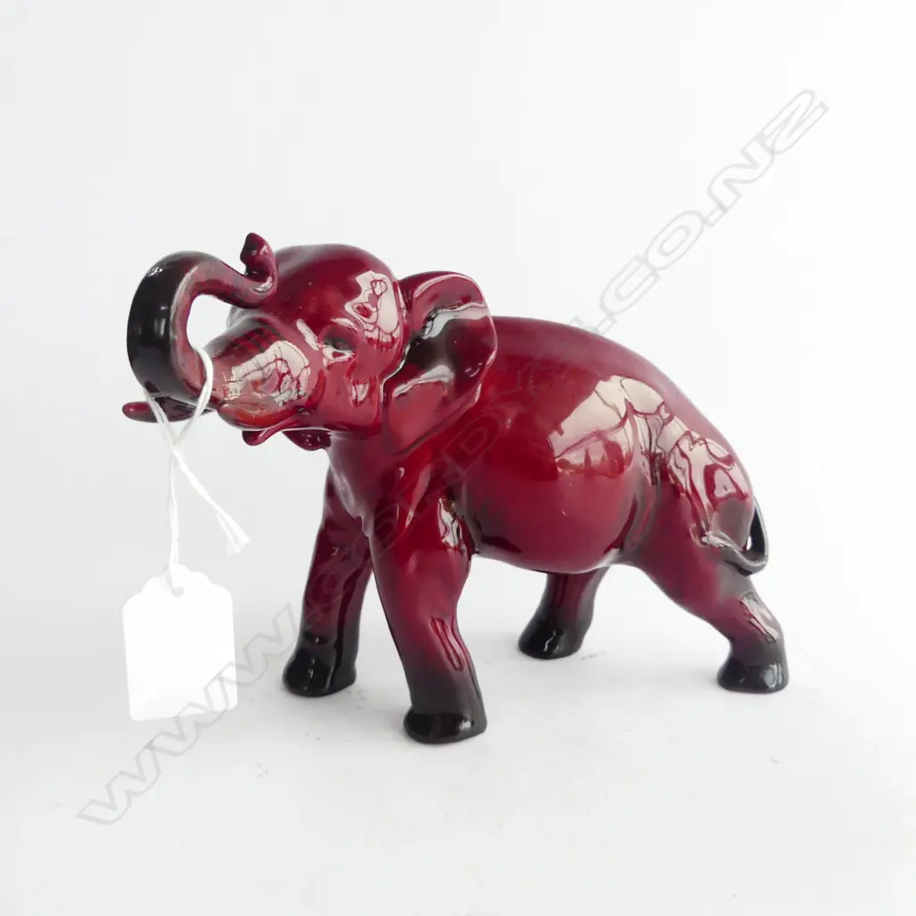 ROYAL DOULTON NOKE FLAMBE ELEPHANT (TRUNK REPAIRED) H.140mm Image 1++