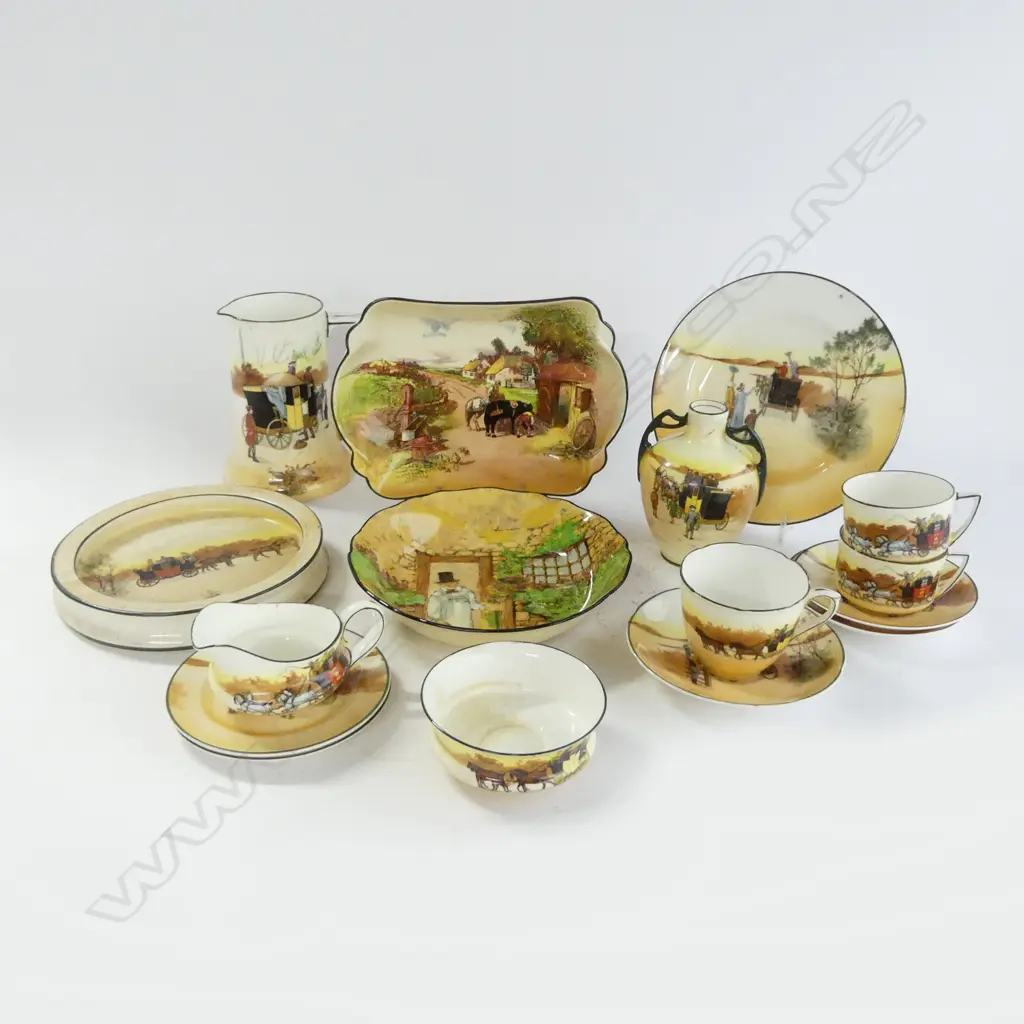 16 PCES ROYAL DOULTON 'COACHING DAYS' FAULTS Image 1++