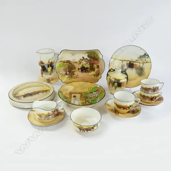 16 PCES ROYAL DOULTON 'COACHING DAYS' FAULTS