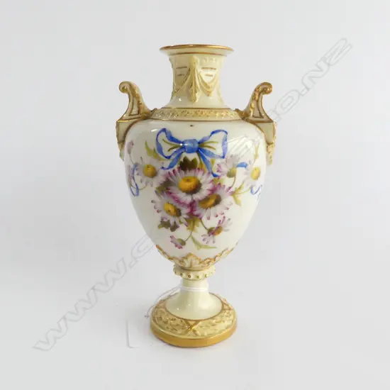 ROYAL WORCESTER VASE, SIGNED R. SEBRIGHT H.150mm