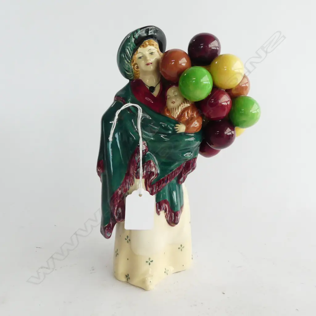 ROYAL DOULTON BALLOON LADY FIGURINE c.1923 by Harrodin HN583. H.225mm Image 1++