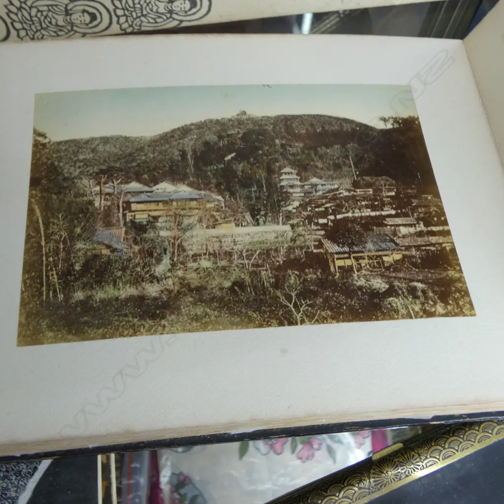 LG BOOK; JAPANESE BUDDHIST PRINTS H.345mm, JAPANESE PHOTO ALBUM C.1900, CIGARETTE CASE & ASHTRAY Image 1++