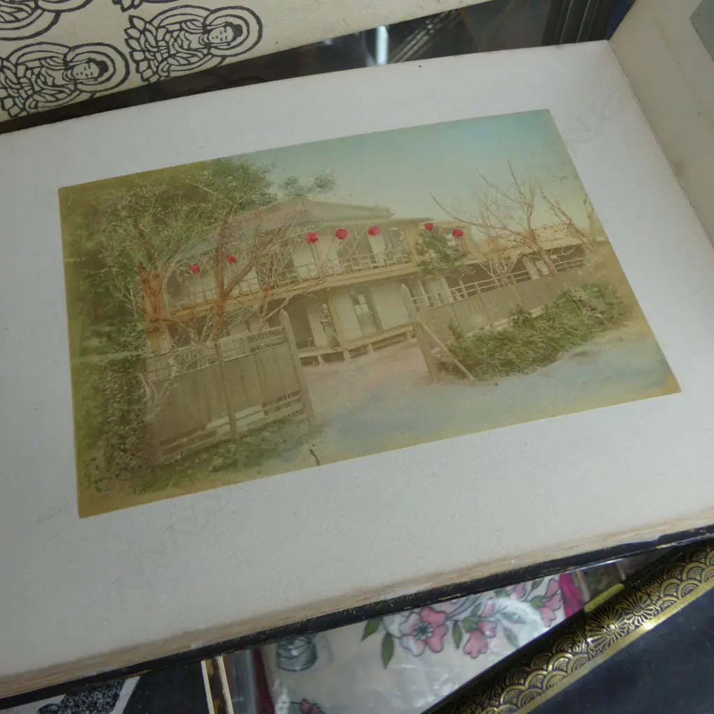 LG BOOK; JAPANESE BUDDHIST PRINTS H.345mm, JAPANESE PHOTO ALBUM C.1900, CIGARETTE CASE & ASHTRAY Image 1++