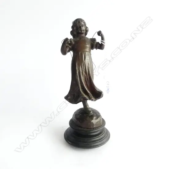 L F ROSELIEB 'SKIPPING GIRL' 1906 ART UNION OF LONDON BRONZE STATUETTE H.200mm
