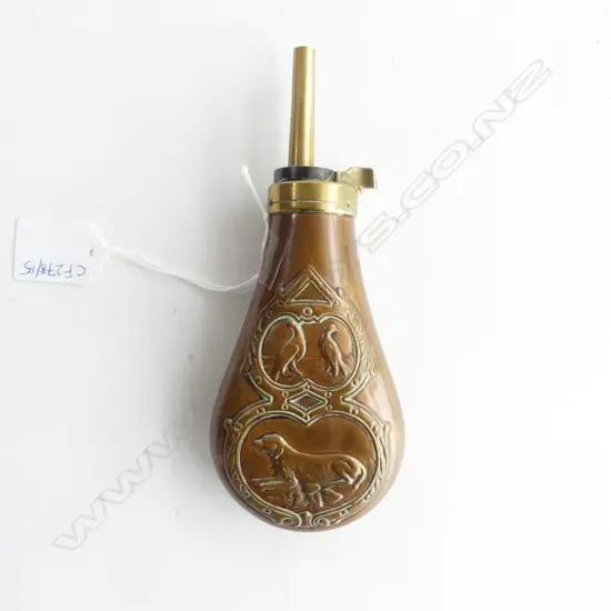 ITALIAN COPPER POWDER FLASK H.175mm
