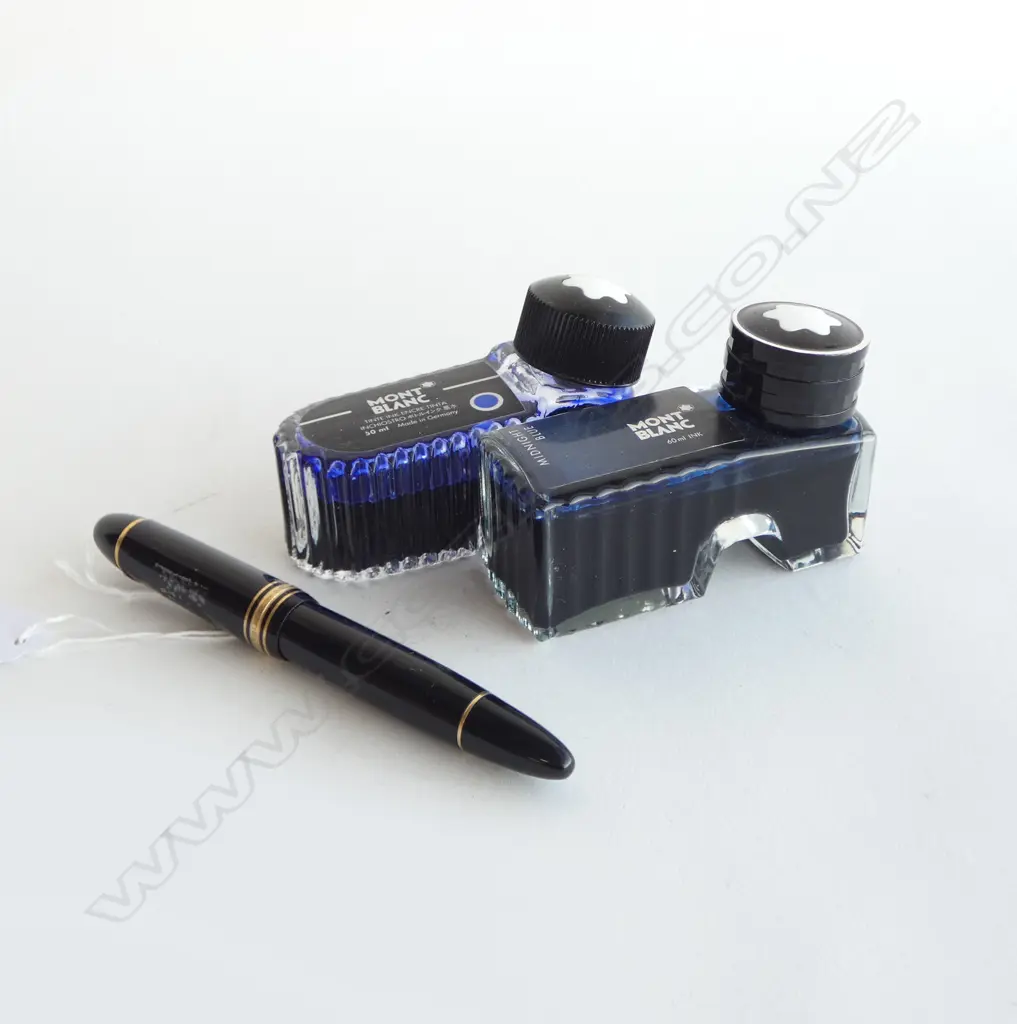 MONT BLANC MEISTERSTUCK 146 LEGRAND FOUNTAIN PEN (14CT NIB) AF MISSING CLIP + 2 INK WELLS Image 1++