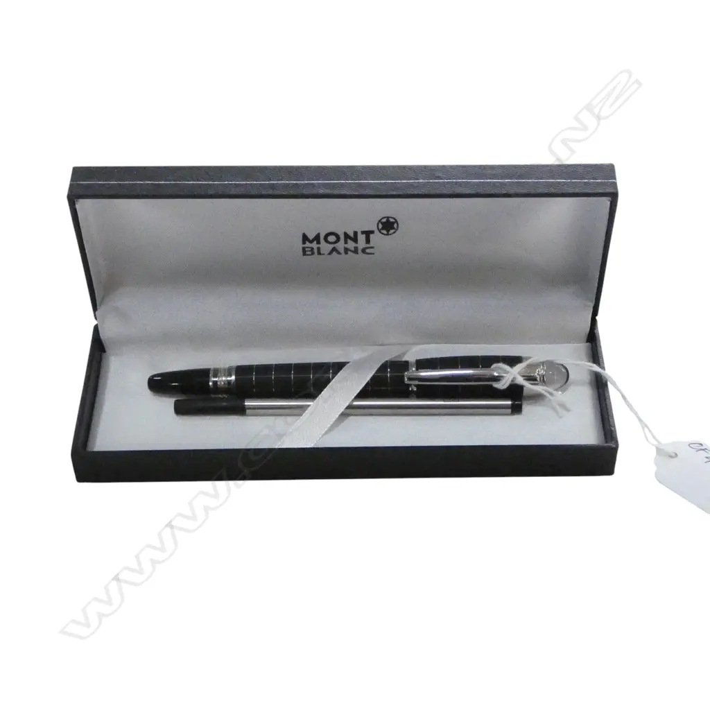 MONT BLANC ROLLER BALL PEN w SERIAL NO. & EXTRA CARTRIDGE , BOXED Image 1++