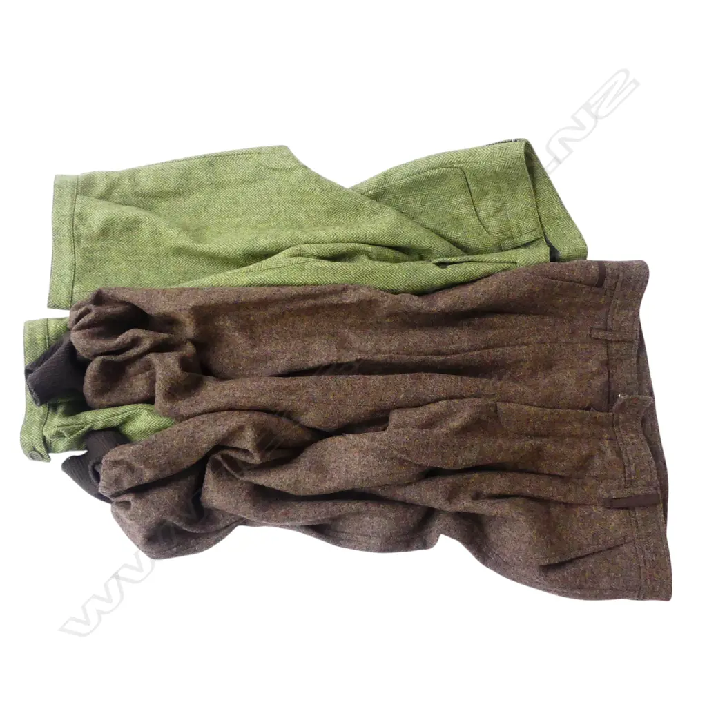 2 PAIRS OF VINTAGE WOOLEN BERETTA HUNTING BREECHES Image 1++