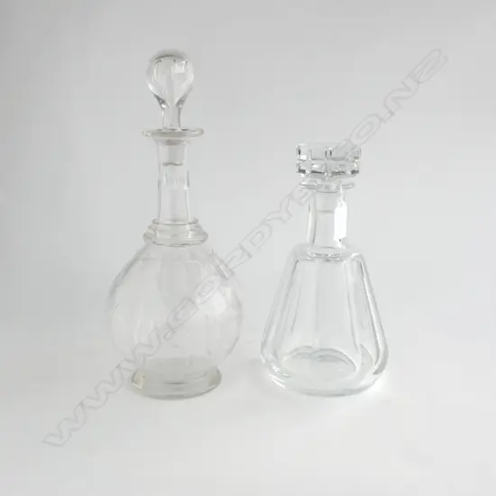 2 DECANTERS; BACCARAT H.230mm, OTHER H.305mm