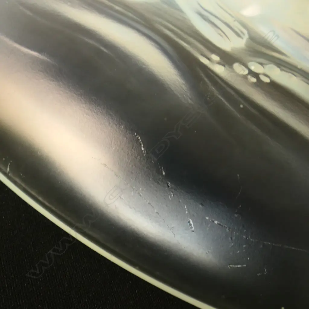VERLYS FRANCE ART DECO FROSTED GLASS SHALLOW BOWL/PLATE, Dia.315mm, minor scratching to base Image 1++