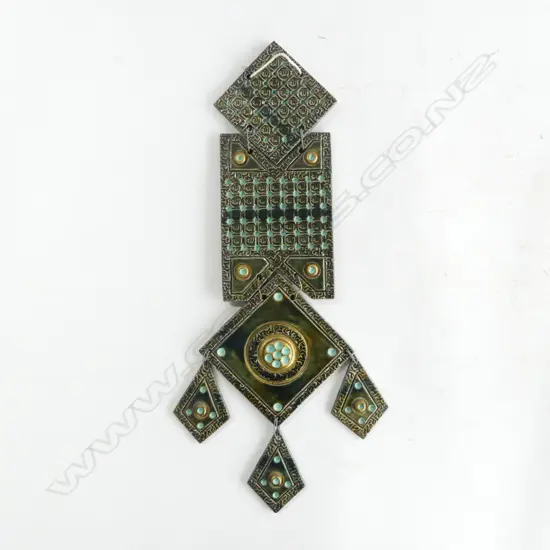 DECORATIVE ORIENTAL CERAMIC PENDANT, H.400MM
