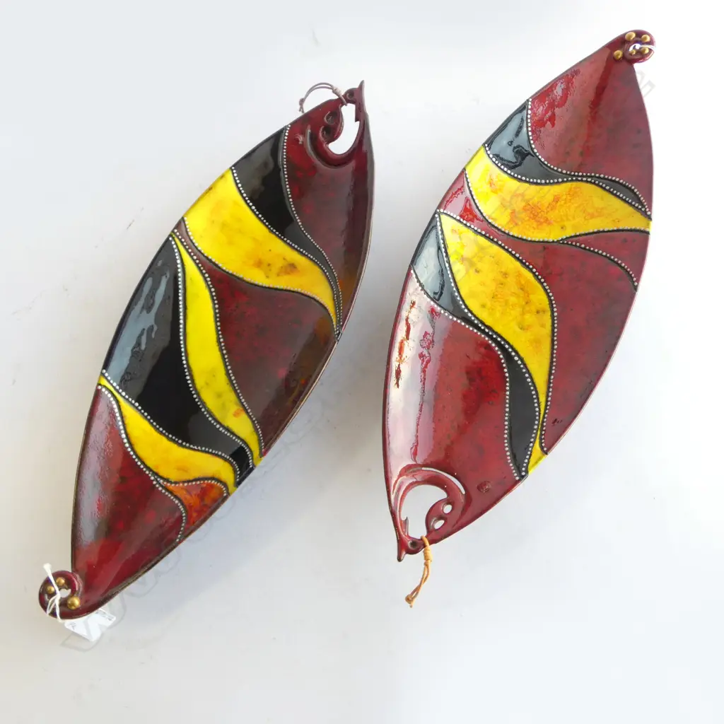 PR KEUM SUN LEE GLAZED TERRACOTTA CHARGERS, L.490mm Image 1++