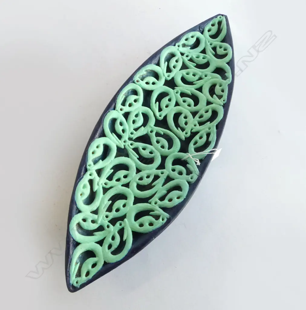 KEUM SUN LEE CERAMIC TABLE PIECE w maori fish hook detail Image 1++
