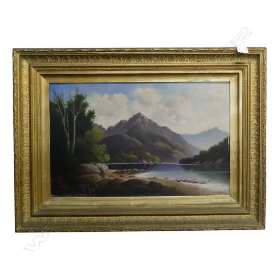 COLONIAL LANDSCAPE OIL SIGNED 'FWF AFTER KIRKWOOD' OIL ON BOARD 280x445mm