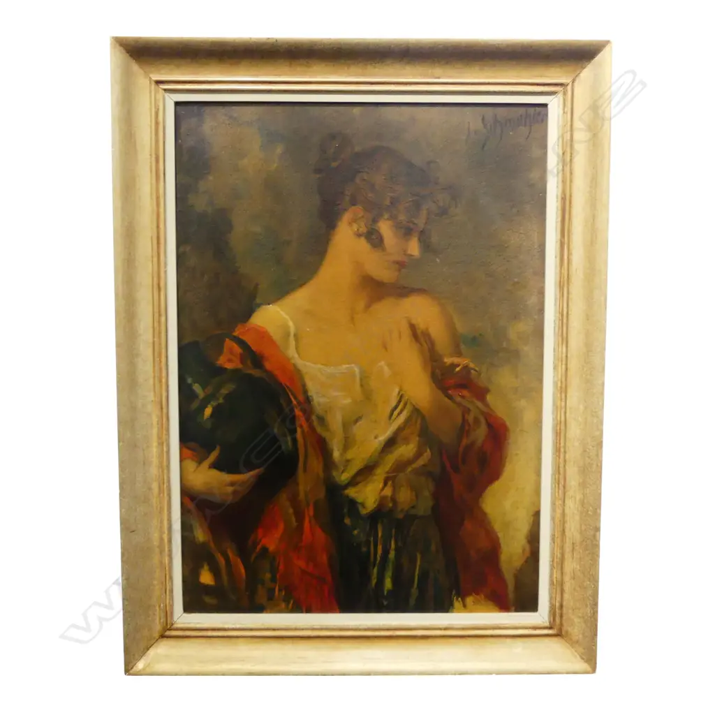 OLEOGRAPH CLASSICAL YOUNG WOMAN 545x390mm Image 1++