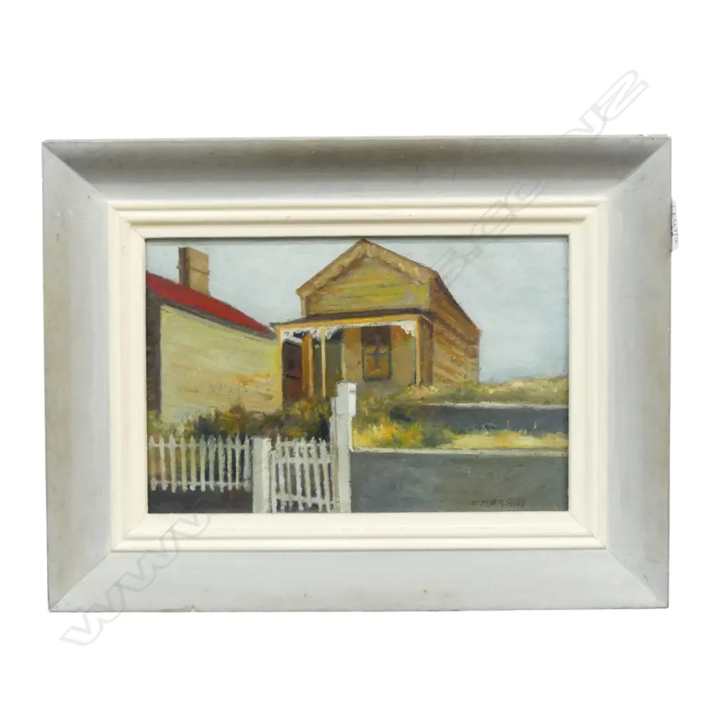 Clifford Murray (1919-2000)  'CITY HOUSE, PONSONBY' OIL ON BOARD, 1970 185x285mm Image 1++