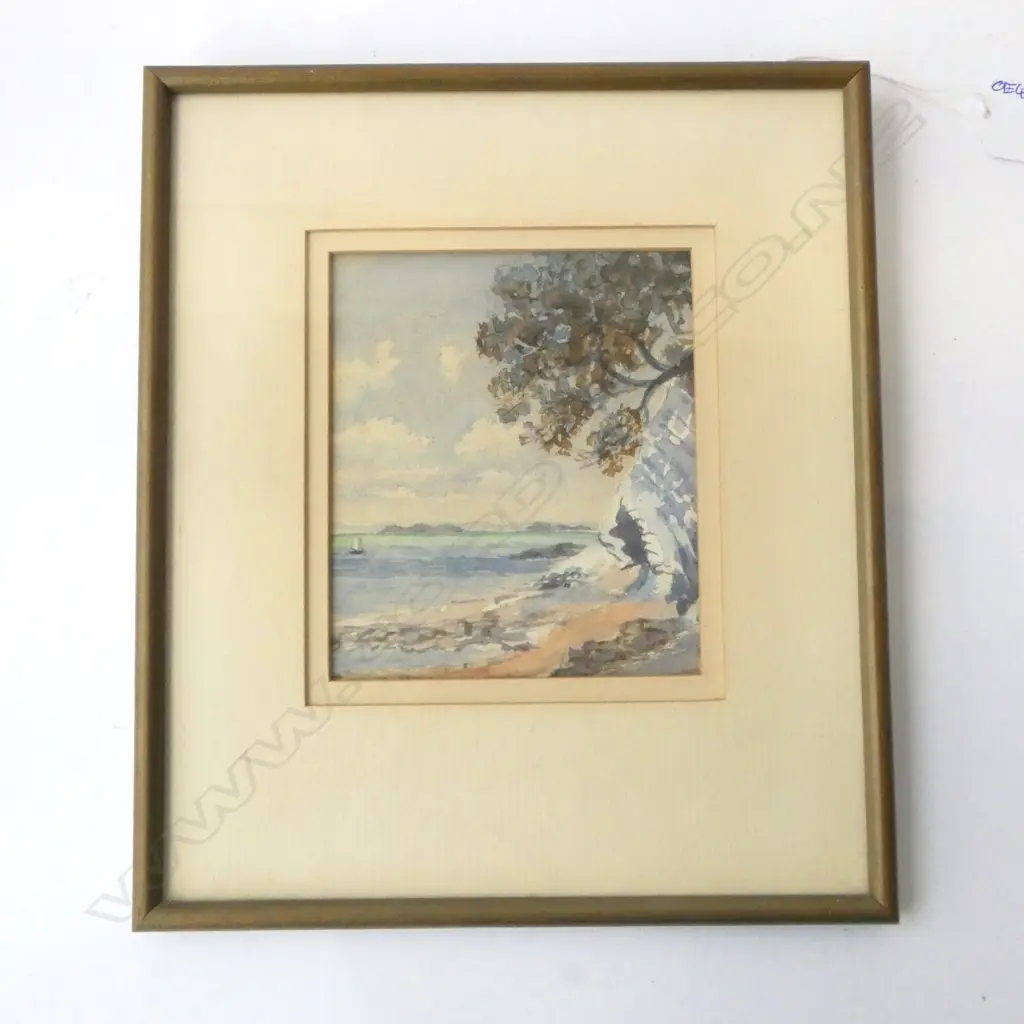 ARTIST UNNKNOWN, COASTAL SCENE, WATERCOLOUR, 115x95mm Image 1++