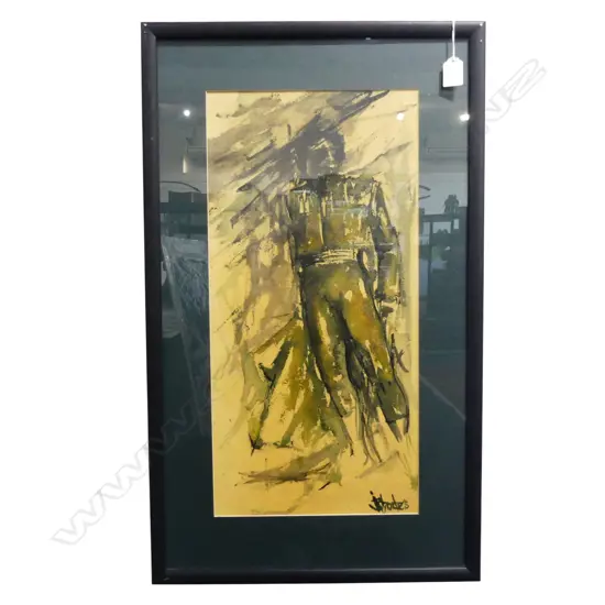 FRAMED SIGNED WORK, PORTRAIT, 550x260mm