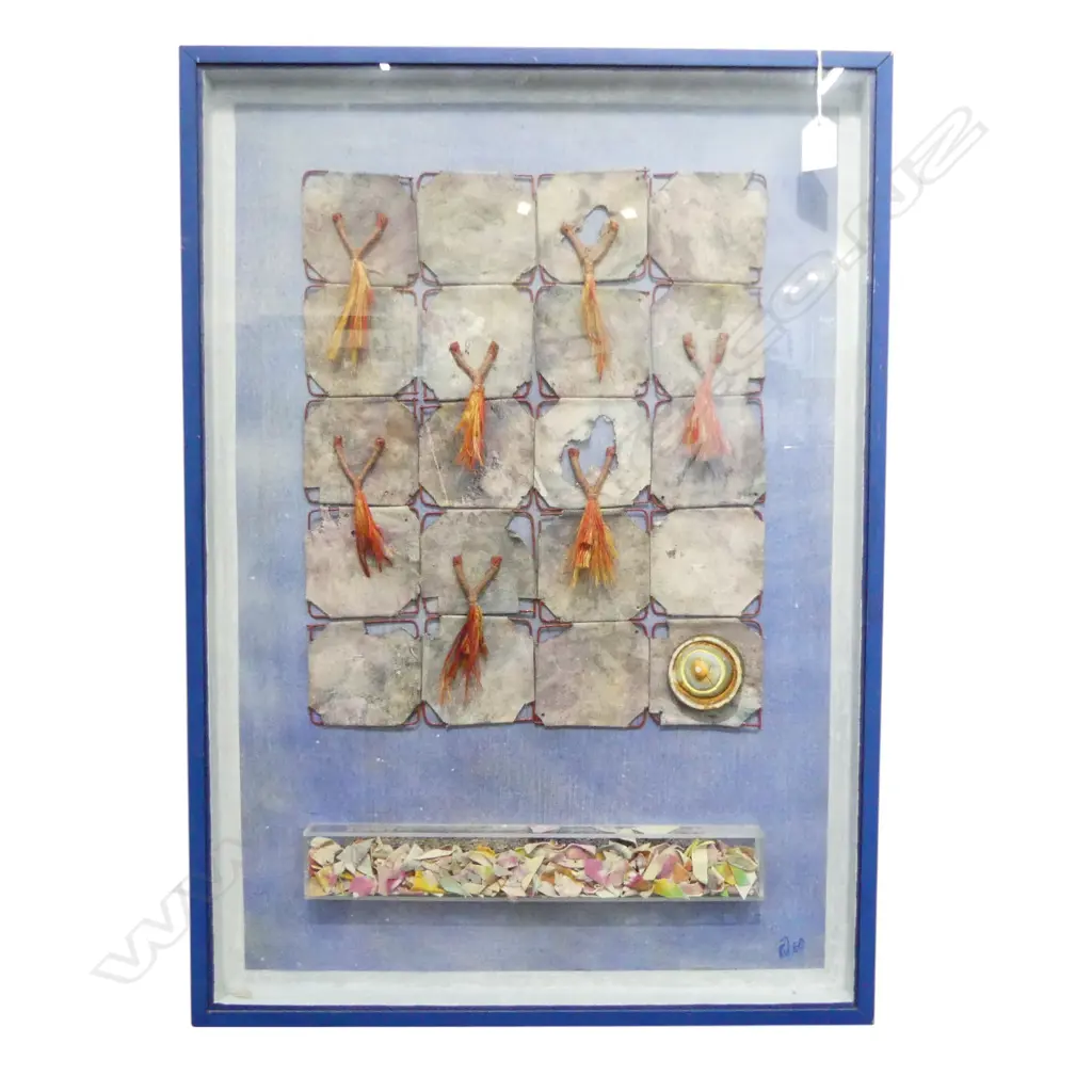 FRAMED MIXED MEDIA SIGNED 'RJ' & DATED '86, 700x500mm Image 1++