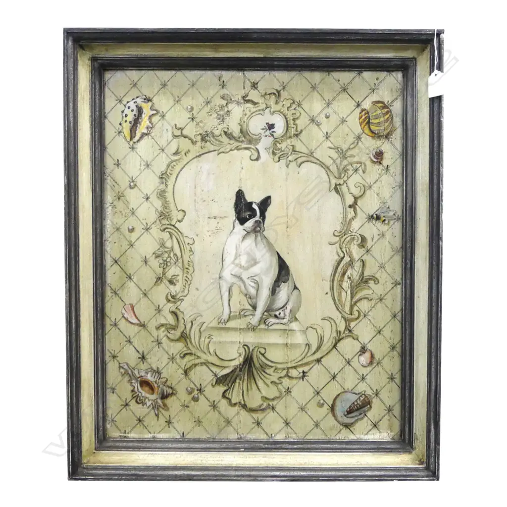 DOG ARTWORK, ACLYIC ON WOOD PANEL 660x550mm overall Image 1++