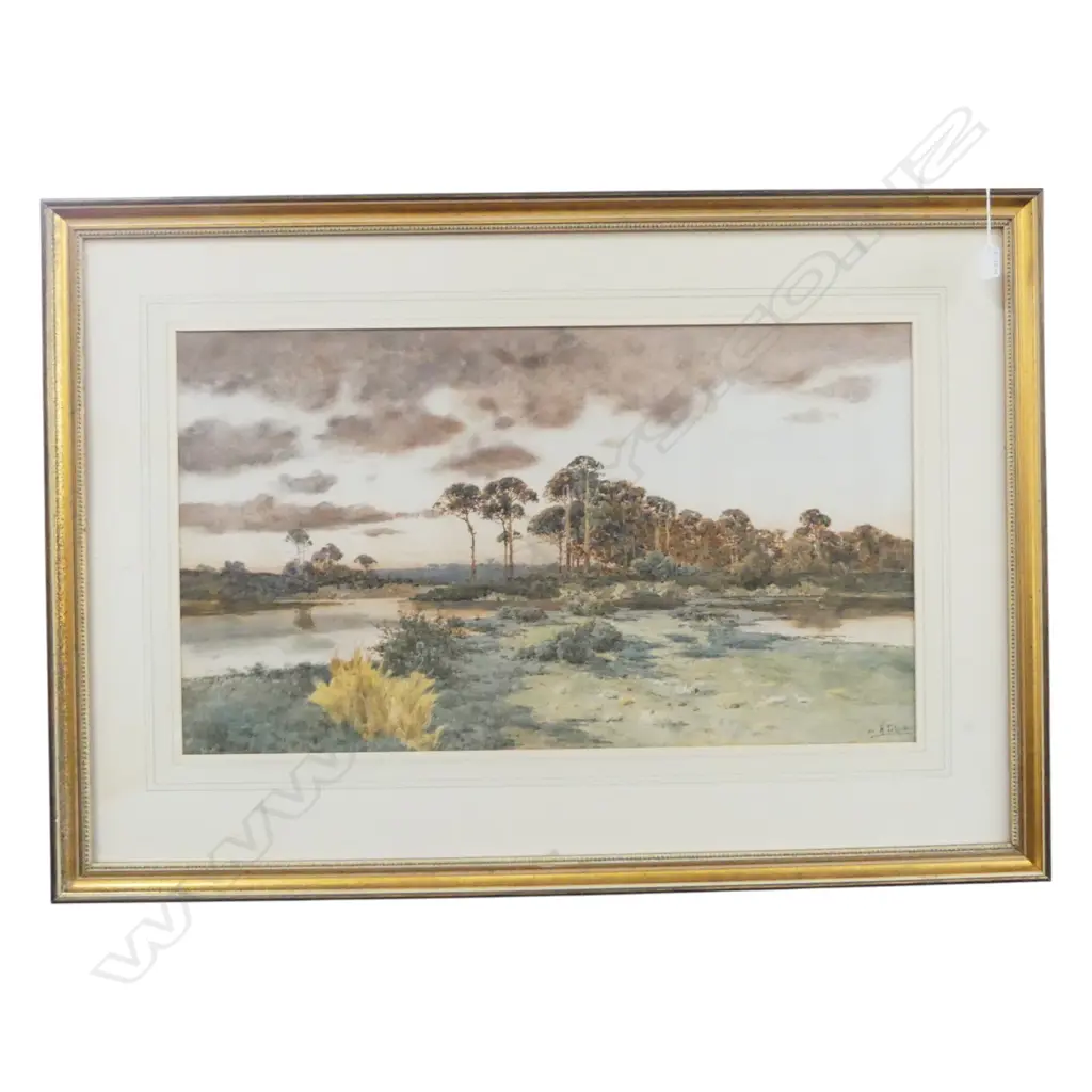 SIGNED W/C, COUNTRY SCENE, 540x760mm Image 1++