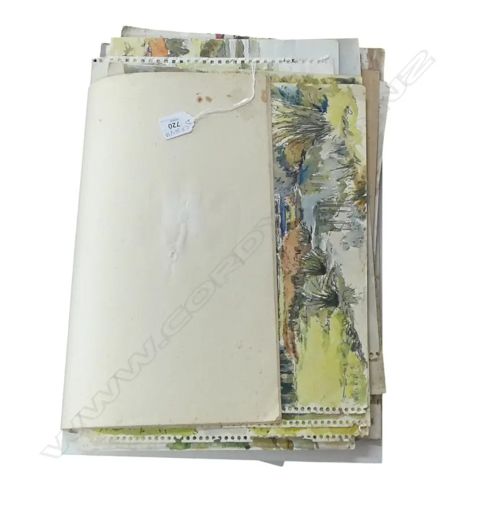 ASST. LOUISE B. CASBOLT WC SKETCHES; LANDSCAPES UK / NZ ETC Image 1++