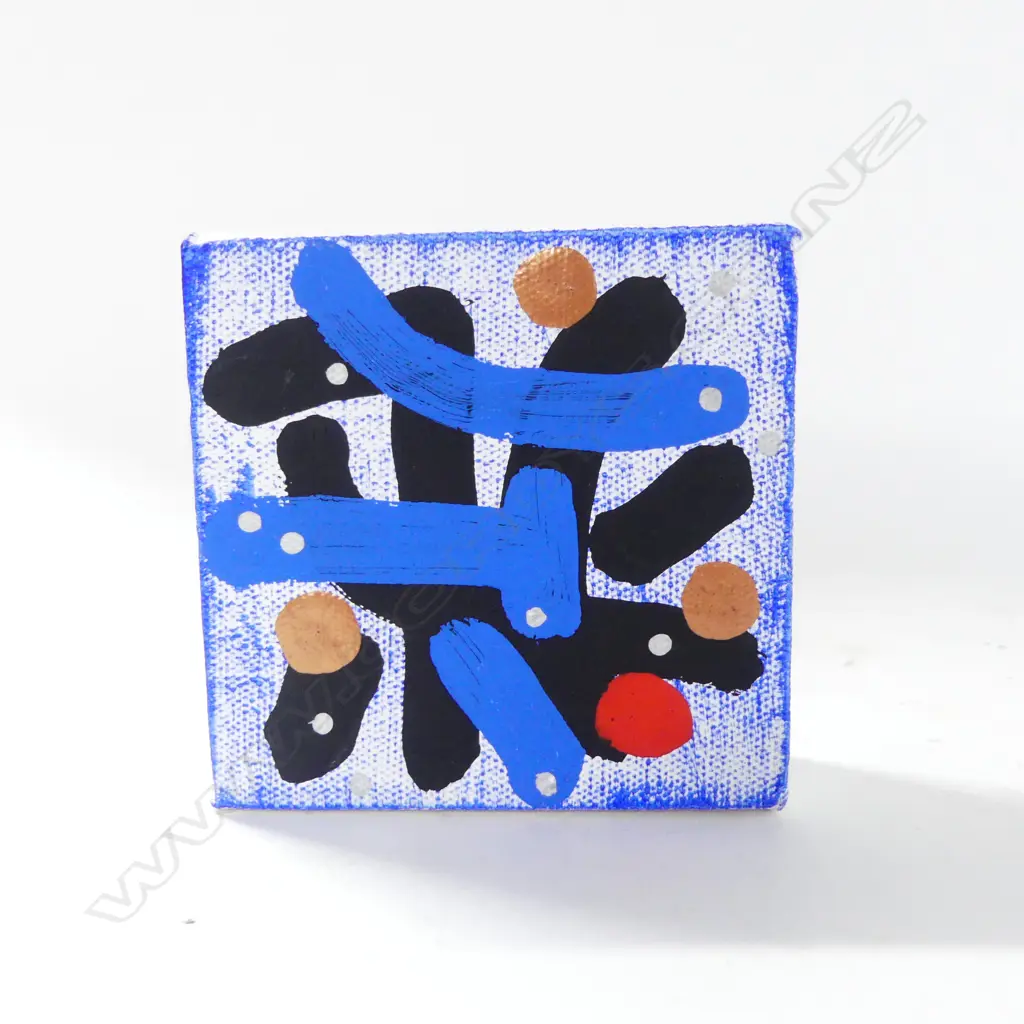 JOHN REYNOLDS, 'MANDARIN STUDIES. #1438', ACRYLIC AND PAINT MARKER, SIGNED & DATED 2016, 100x100mm Image 1++