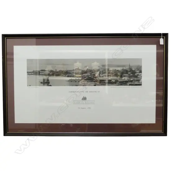 FRAMED HOBSON WHARF PANORAMA, 460x830mm
