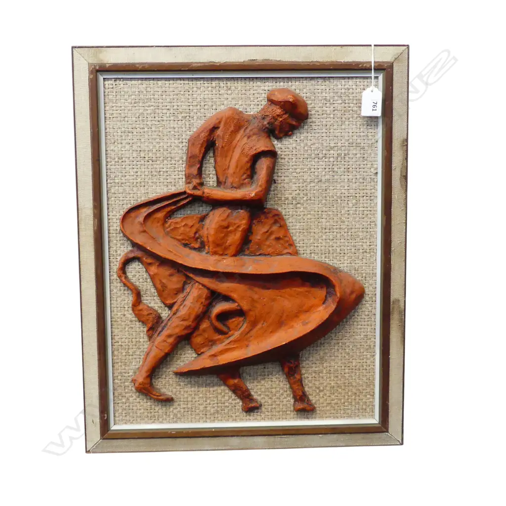 VINTAGE MIXED MEDIA MATADOR WORK 450x430mm Image 1++