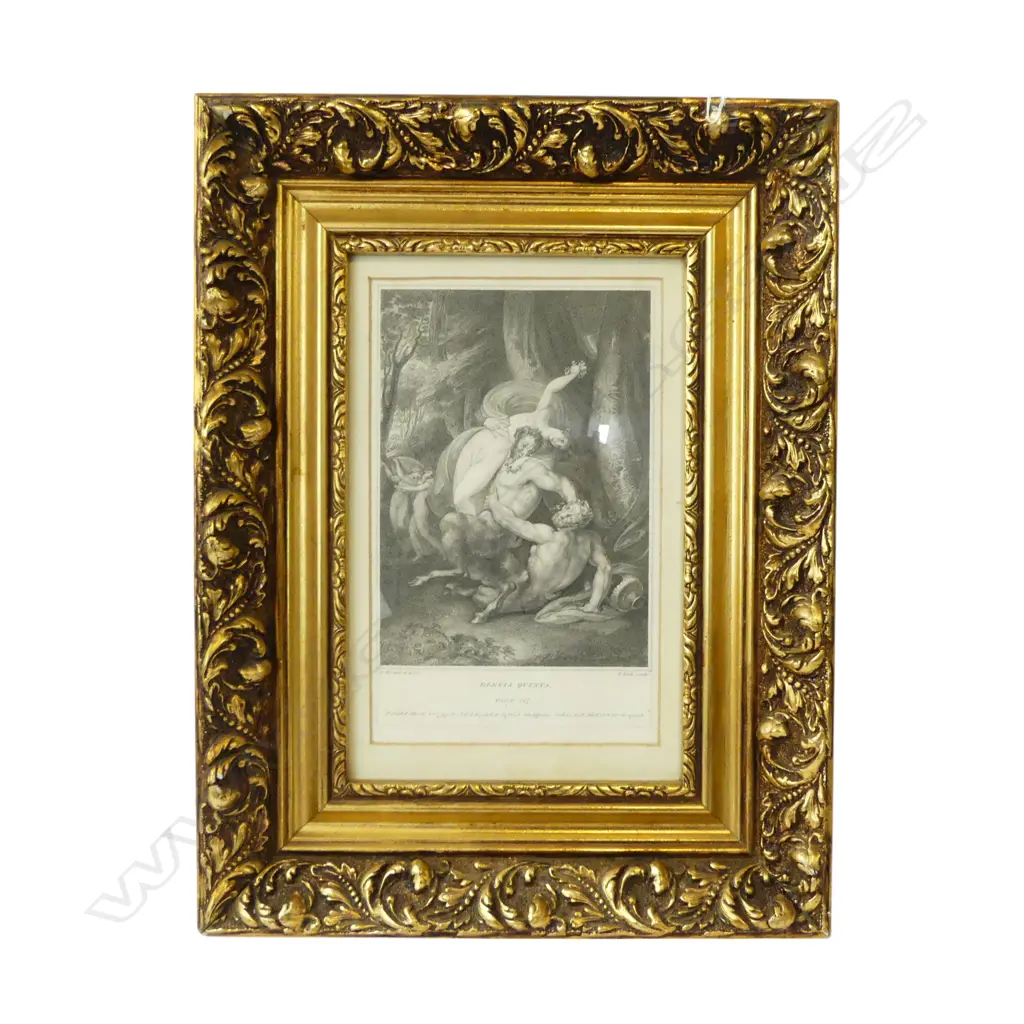 FRAMED SHAKESPEAREAN VINTAGE PRINT 270X165mm Image 1++