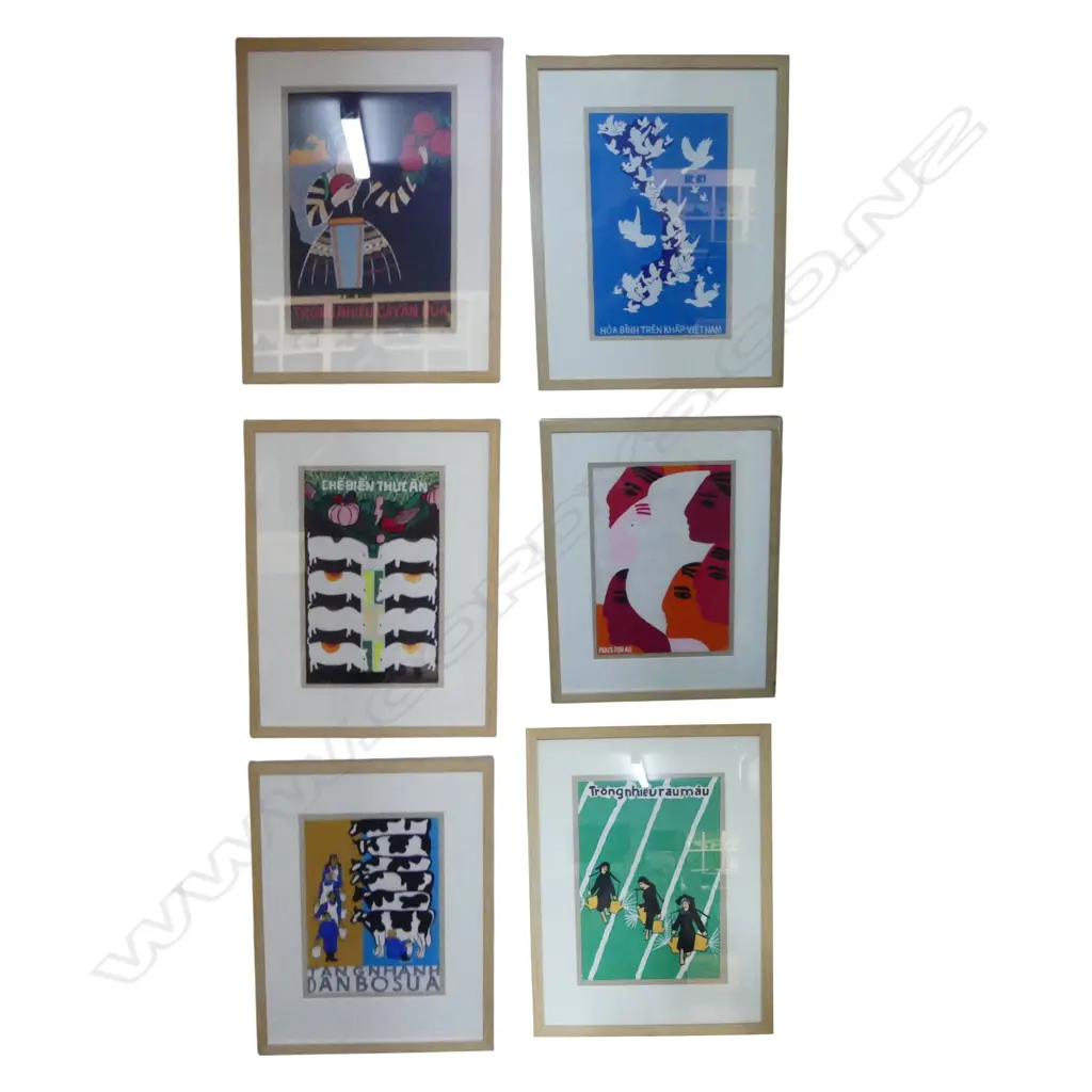 6 VIETNAMESE ARTWORKS 420x290mm Image 1++