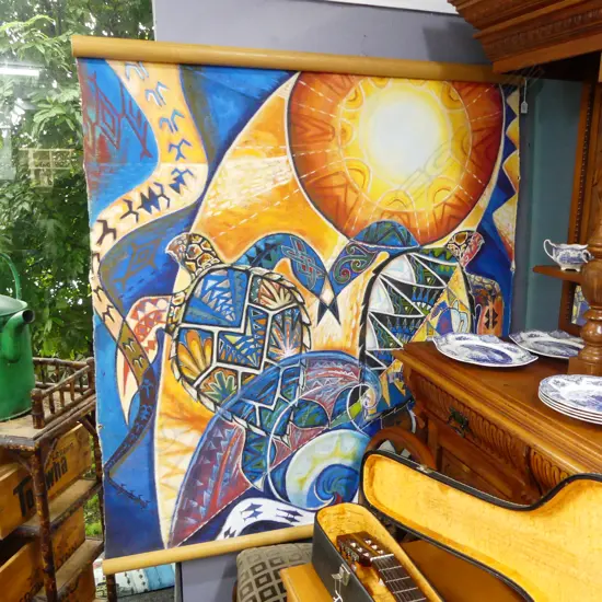 JACK KIRIFI, LG ABSTRACT ON FABRIC, 2001