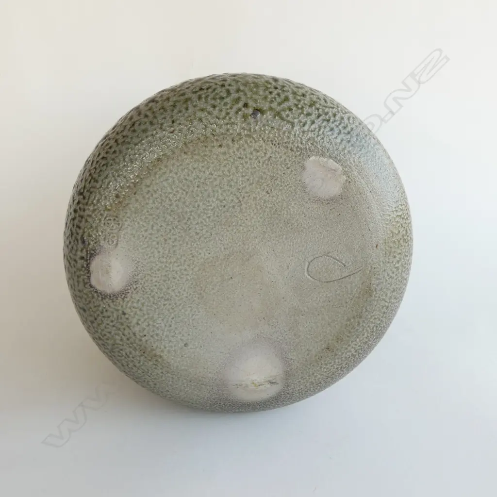 STUDIO POTTERY SALT GLAZED LIDDED CONTAINER H.230mm lid chip Image 1++