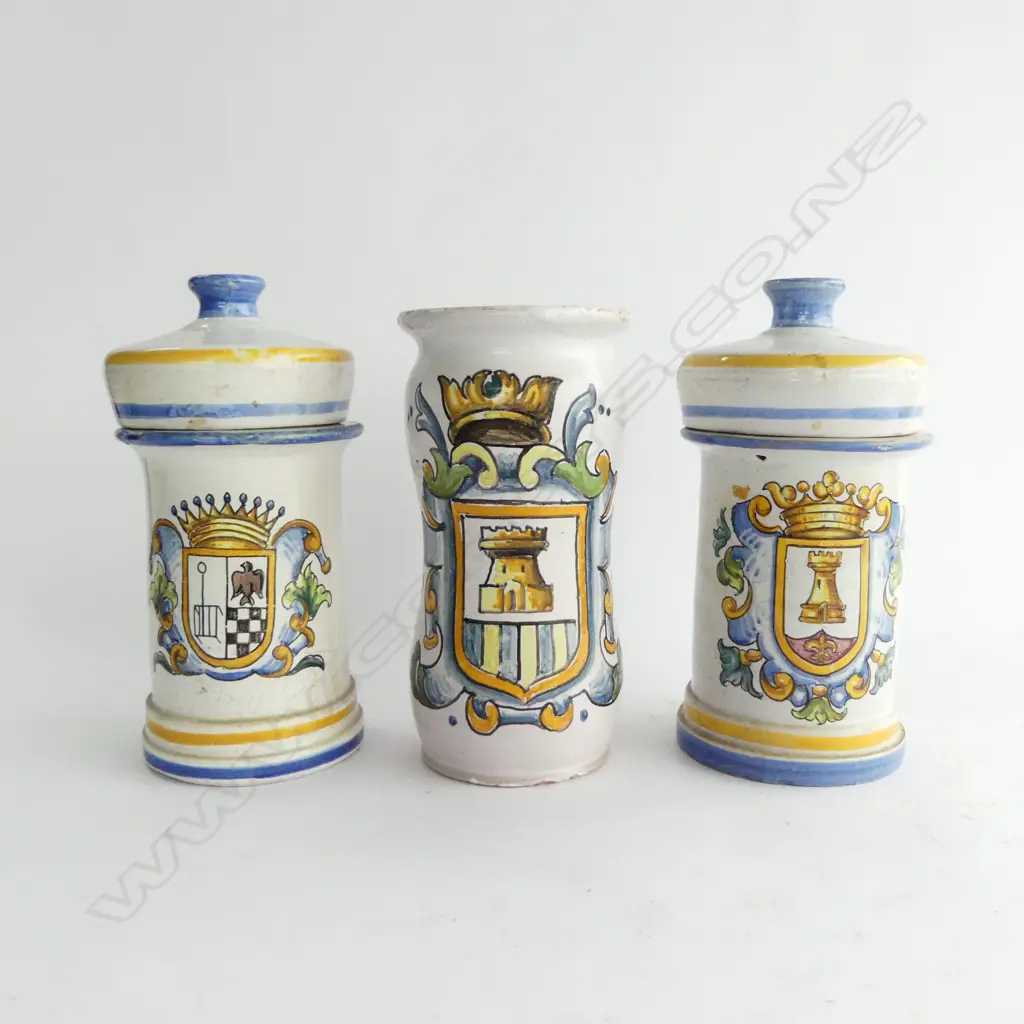 2 VINTAGE CERAMIC JARS + VASE H.240mm Image 1++