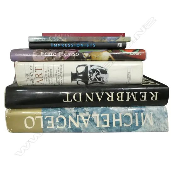7 ASST PICTORIAL ART BOOKS INCL MICHELANGELO REMBRANDT PICASSO ETC