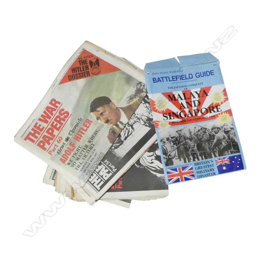 'THE WAR PAPERS' NEWSPAPERS + BATTLEFIELD GUIDE MALAYA & SINGAPORE Image 1++