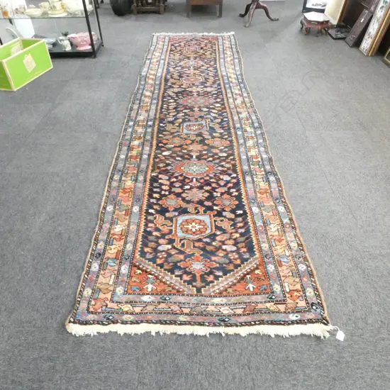 HAND KNOTTED WOOL PILE RUNNER 3800x1050mm