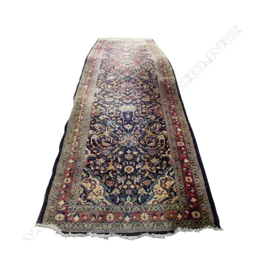HAND KNOTTED WOOL PILE MAHAL IRANIAN YOLLUK RUNNER 5140x1190mm original tag $4,400
