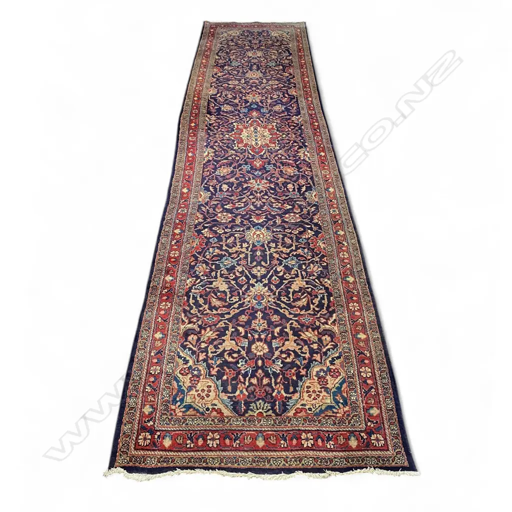 HAND KNOTTED WOOL PILE MAHAL IRANIAN YOLLUK RUNNER 5200x1210mm original tag $4,400 Image 1++