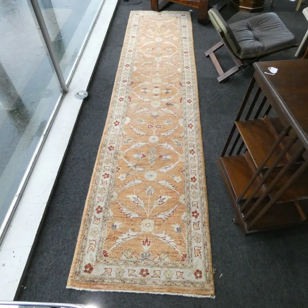 HAND KNOTTED WOOL PILE AFGHAN CHOBI RUNNER, 3160x760mm Image 1++