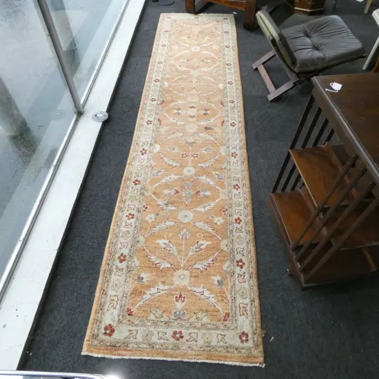 HAND KNOTTED WOOL PILE AFGHAN CHOBI RUNNER, 3160x760mm